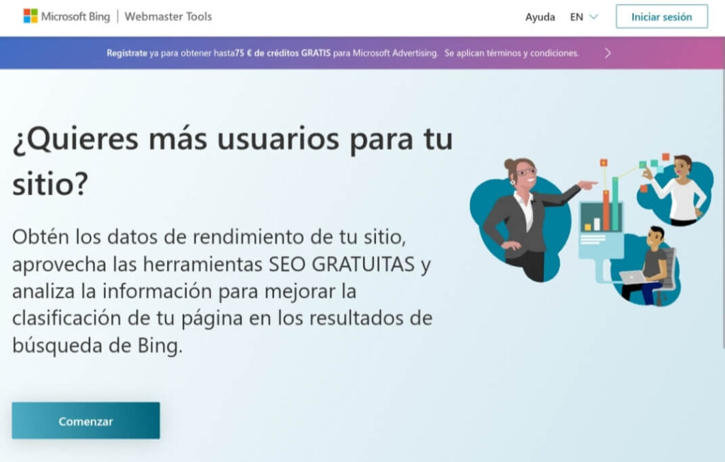 Registro Bing Webmaster 