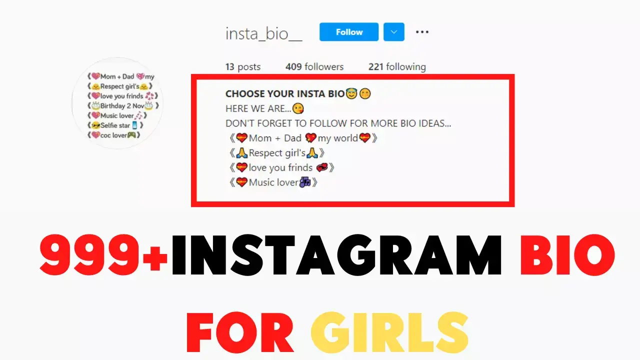 En este momento estás viendo ▷ 1240+ Instagram Bio For Girls | MOST TRANDING INSTAGRAM BIO